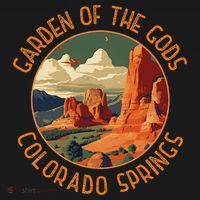 Garden Of The Gods Colorado Springs Distressed Circle T-Shirt thumb 7