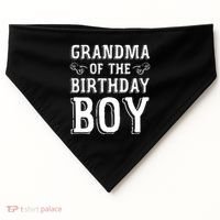 Grandma Of The Birthday Boy Celebration USA-Made Doggie Bandana thumb 0