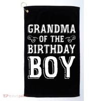 Grandma Of The Birthday Boy Celebration Golf Towel thumb 0