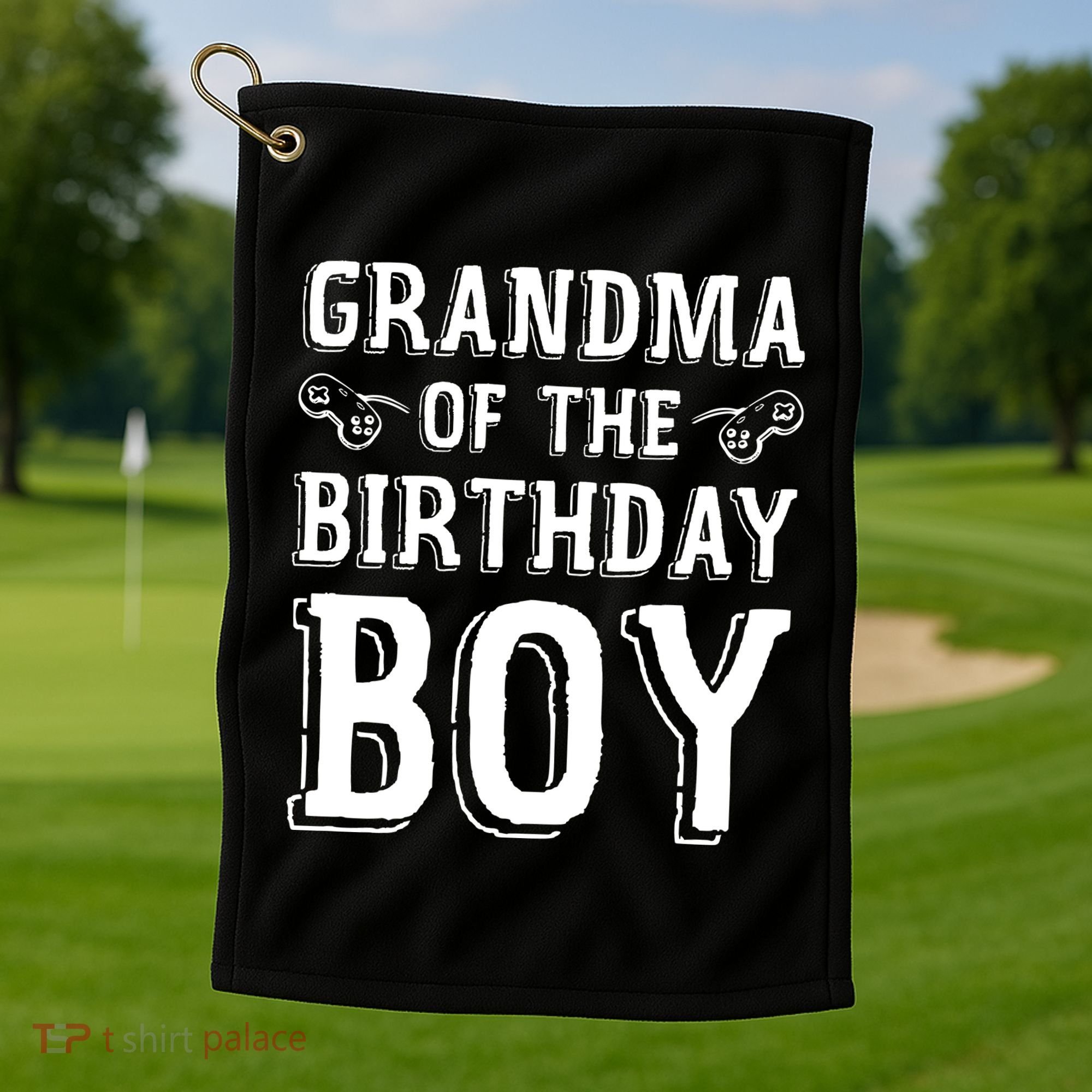 Grandma Of The Birthday Boy Celebration Golf Towel