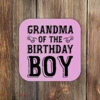 Grandma Of The Birthday Boy Celebration Coaster thumb 0
