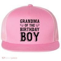 Grandma Of The Birthday Boy Celebration Flat Bill Trucker Hat thumb 0