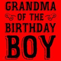 Grandma Of The Birthday Boy Celebration Santa Hat thumb 1
