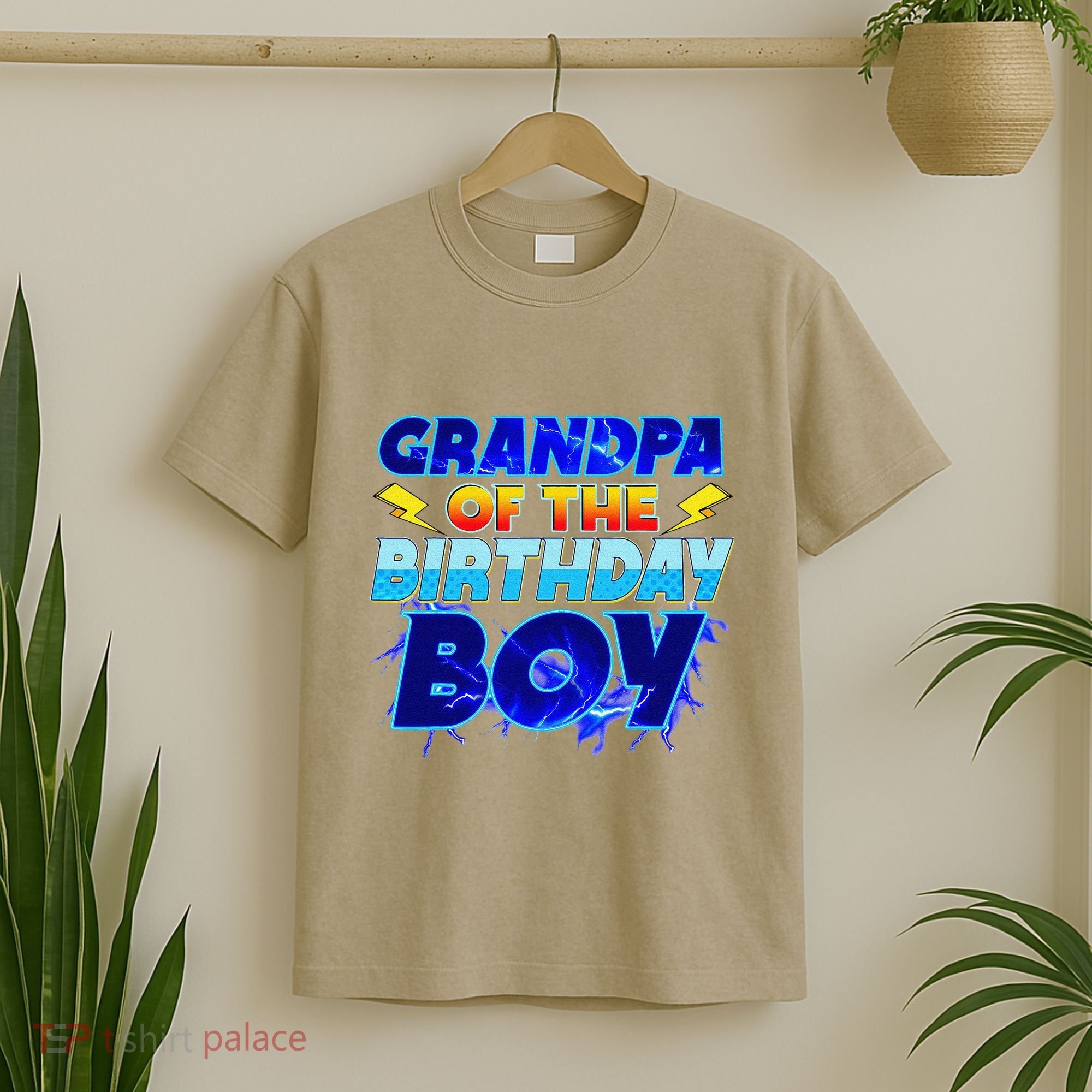 Grandpa Of The Birthday Boy Family Party Funny Hedgehog T-Shirt