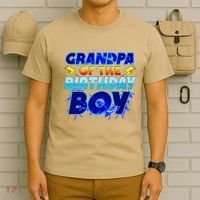 Grandpa Of The Birthday Boy Family Party Funny Hedgehog T-Shirt thumb 6