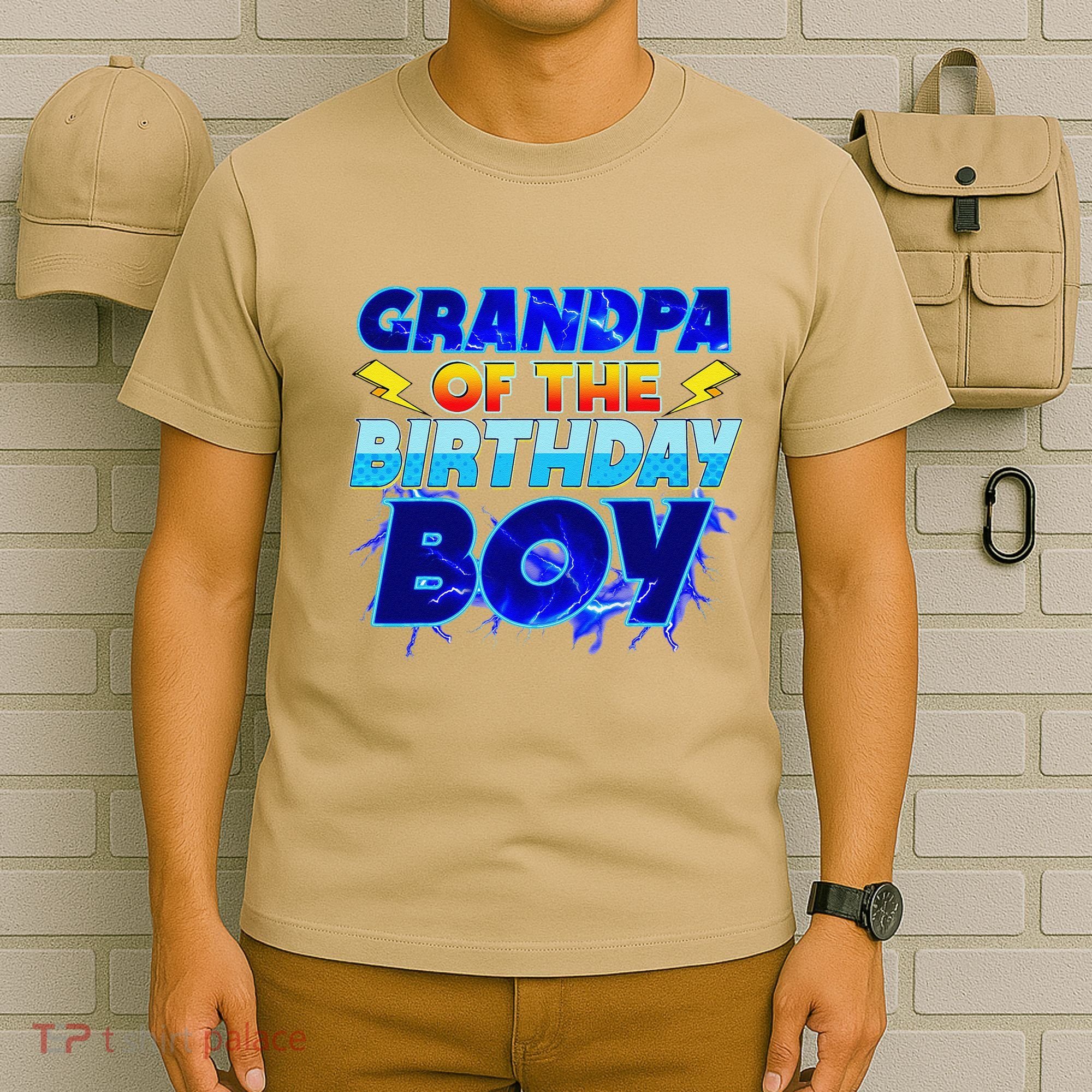 Grandpa Of The Birthday Boy Family Party Funny Hedgehog T-Shirt