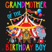 Grandmother Of The Birthday Carnival Circus Themed Bday Women's Hoodie thumb 2