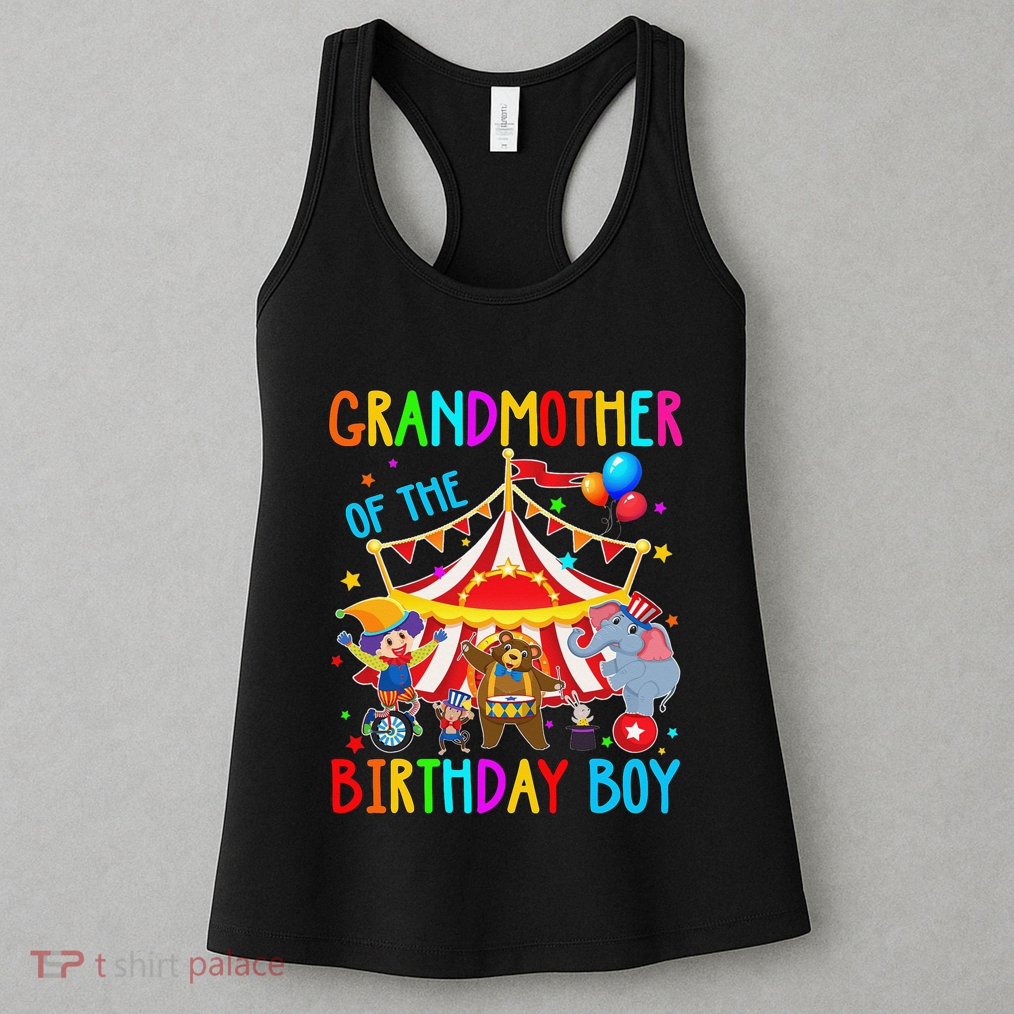 Grandmother Of The Birthday Carnival Circus Themed Bday Women's Tank Top