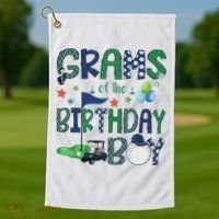 Grams Of The Birthday Boy Hole In One Golf Lover Golf Towel thumb 1