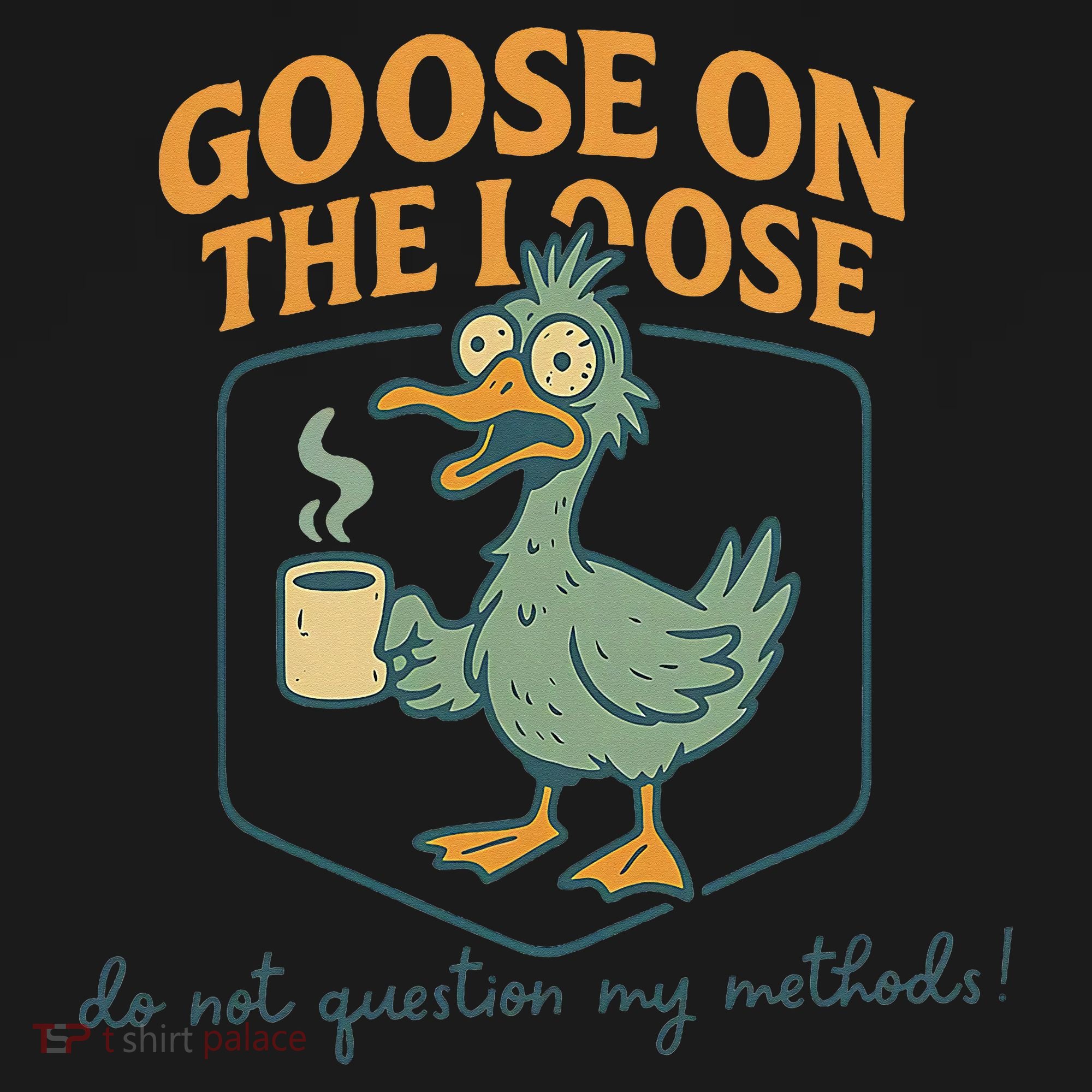 Goose On The Loose Funny Teacher Coffee Humor Meme Bucket Hat