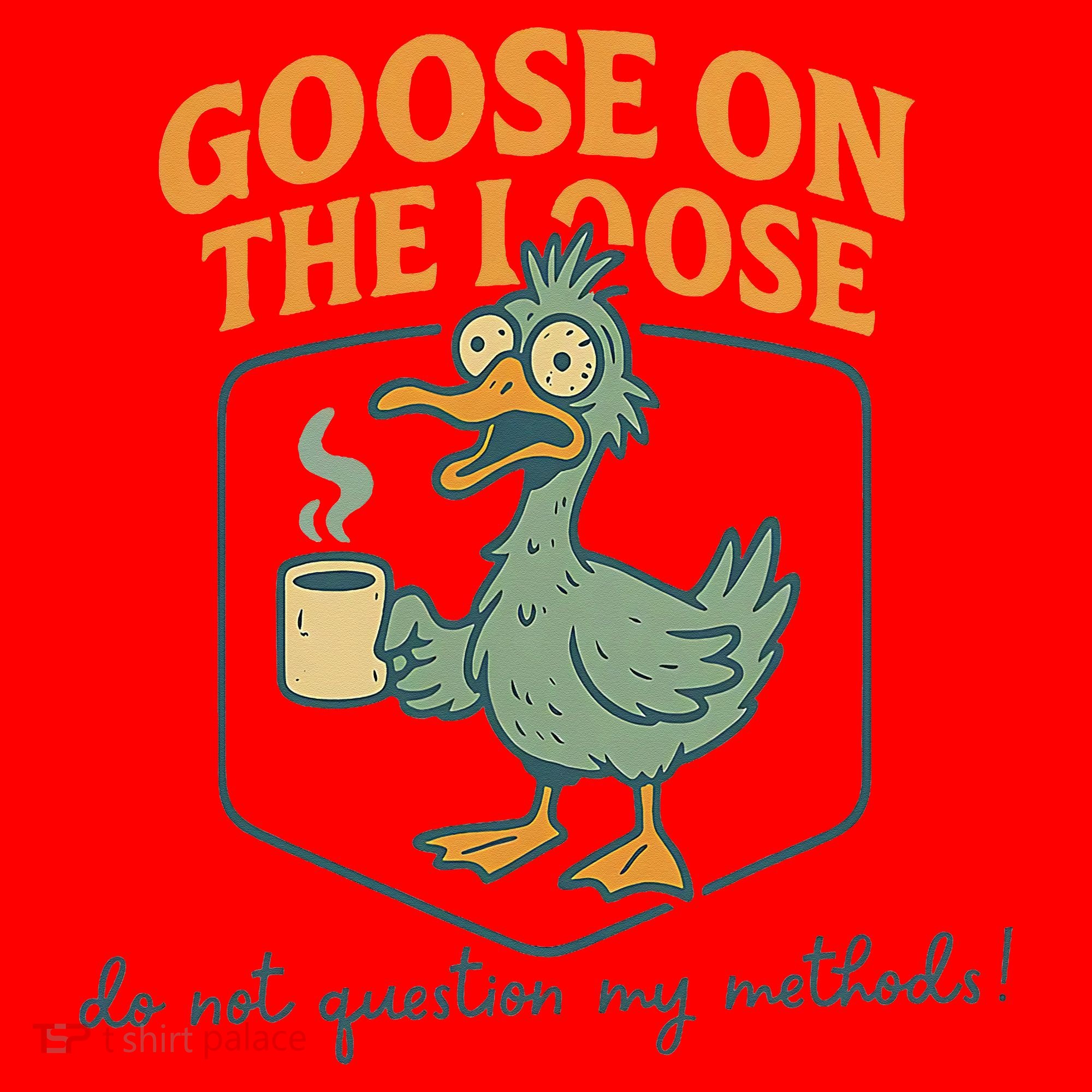 Goose On The Loose Funny Teacher Coffee Humor Meme Santa Hat