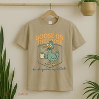 Goose On The Loose Funny Teacher Coffee Humor Meme T-Shirt thumb 2