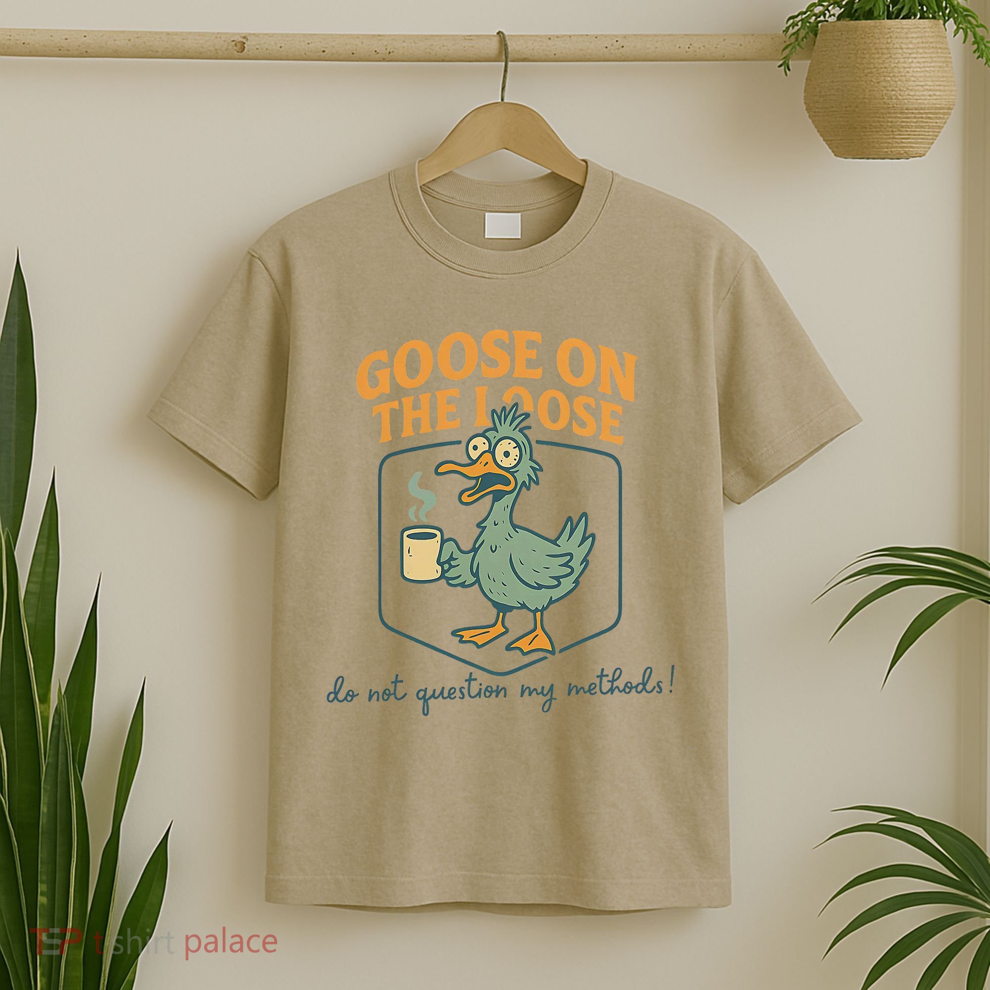 Goose On The Loose Funny Teacher Coffee Humor Meme T-Shirt