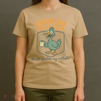 Goose On The Loose Funny Teacher Coffee Humor Meme T-Shirt thumb 4