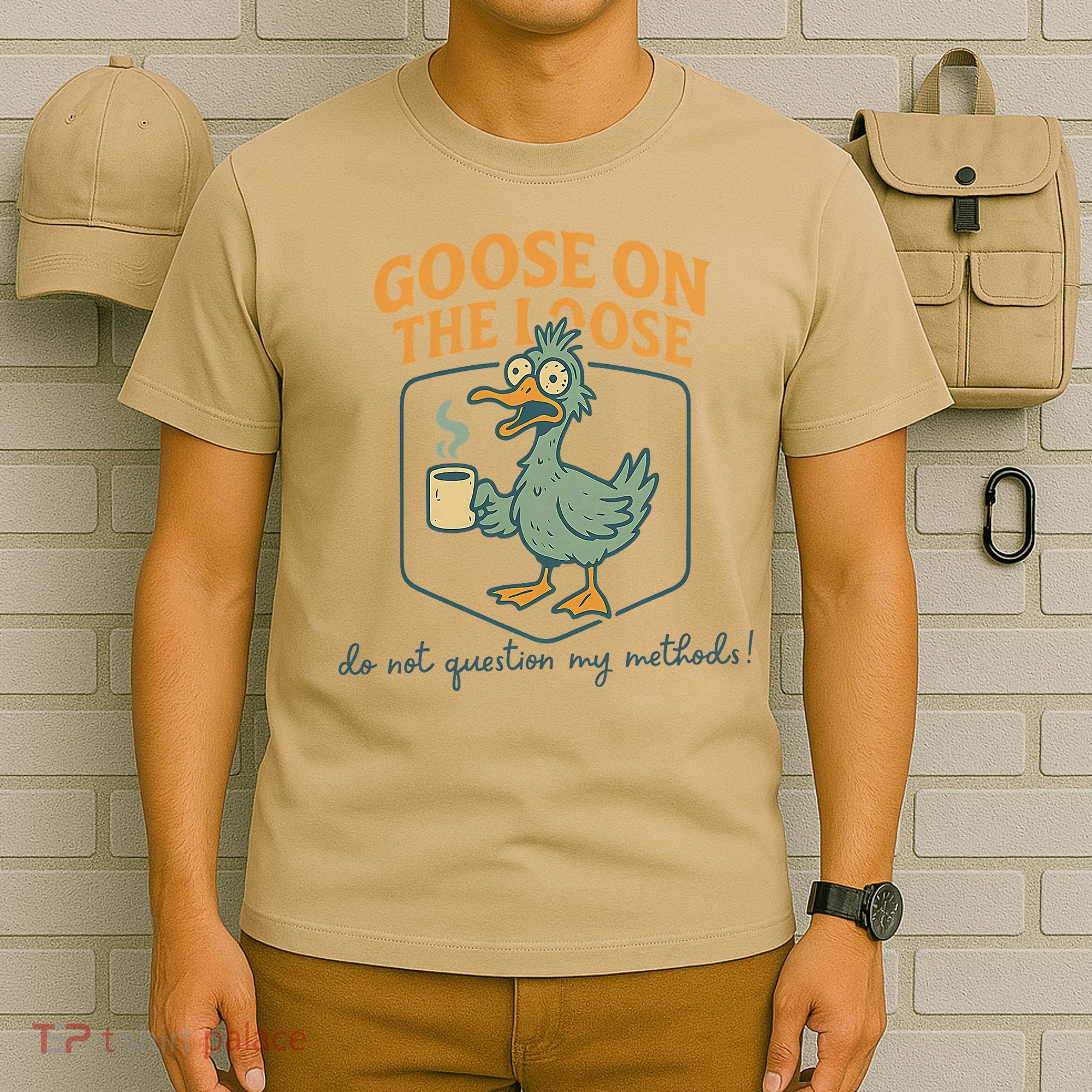 Goose On The Loose Funny Teacher Coffee Humor Meme T-Shirt