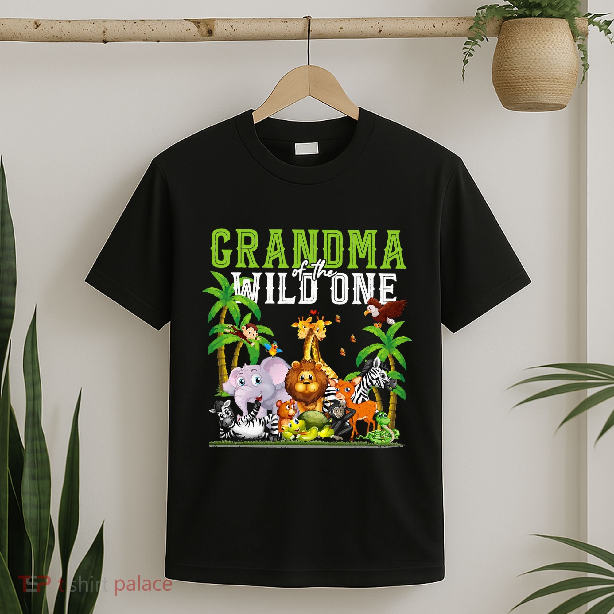 Grandma Of The Wild One Zoo Birthday Safari Jungle Animal T-Shirt