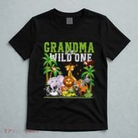 Grandma Of The Wild One Zoo Birthday Safari Jungle Animal T-Shirt thumb 5