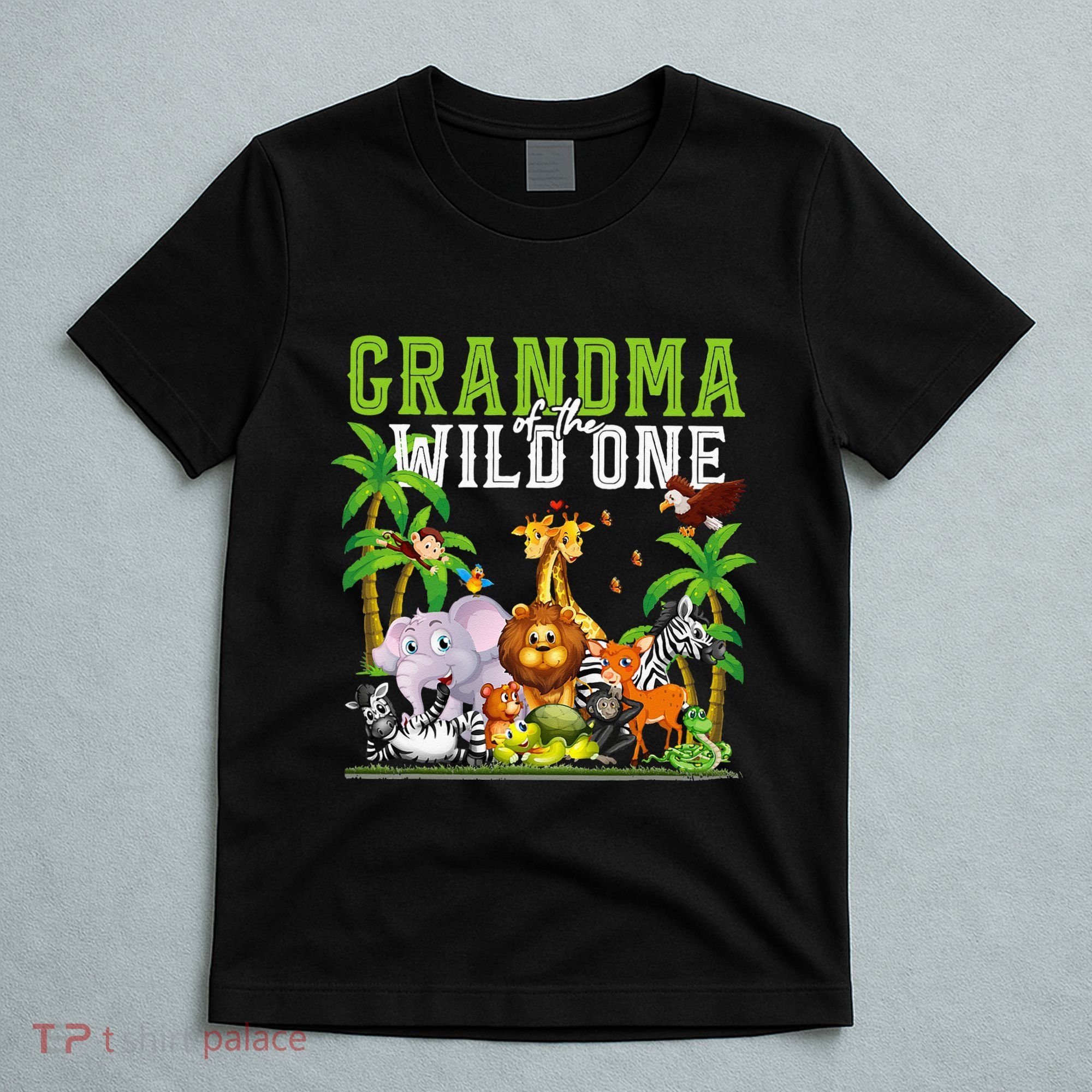 Grandma Of The Wild One Zoo Birthday Safari Jungle Animal T-Shirt