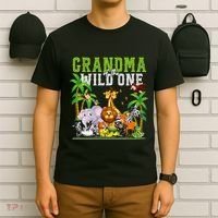 Grandma Of The Wild One Zoo Birthday Safari Jungle Animal T-Shirt thumb 6
