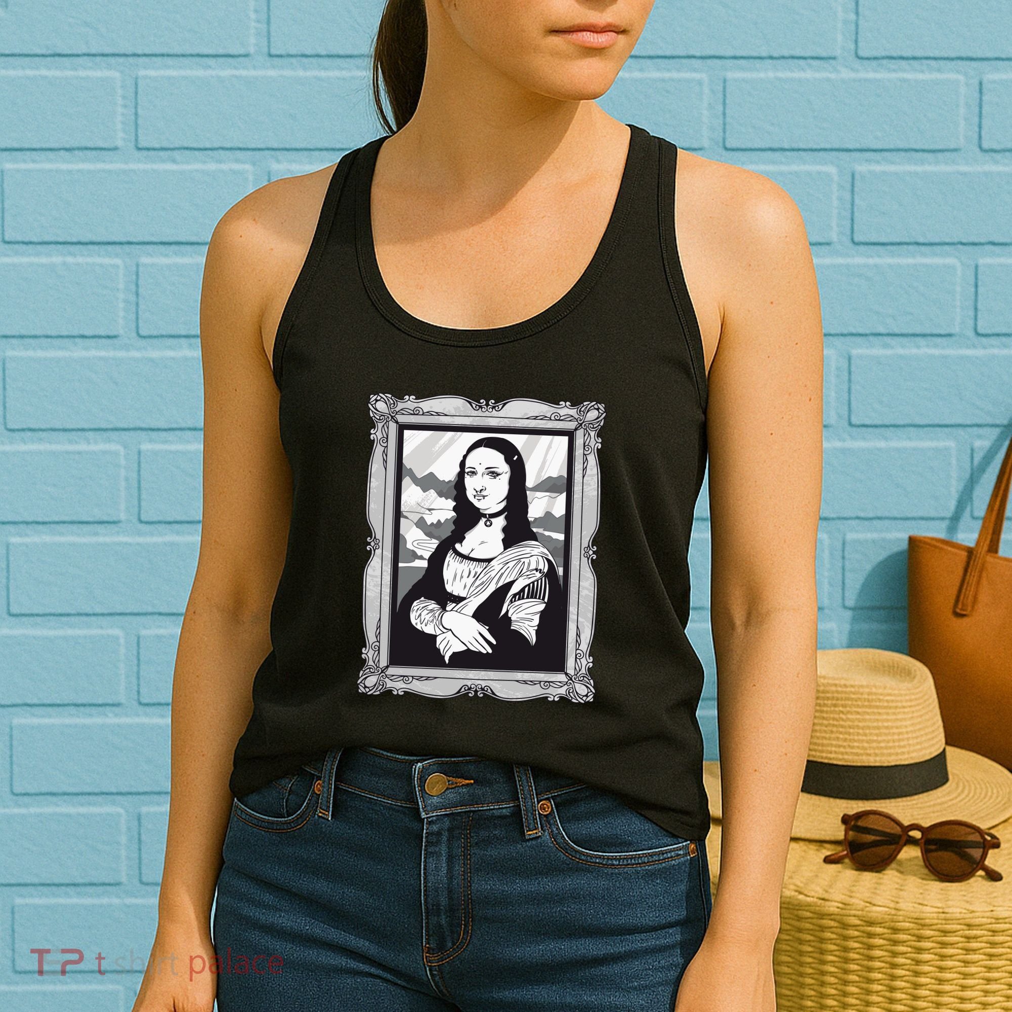 Gothic Mona Lisa Women's Tank Top
