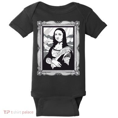 Gothic Mona Lisa Baby Bodysuit