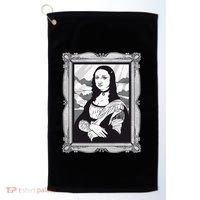 Gothic Mona Lisa Golf Towel thumb 0