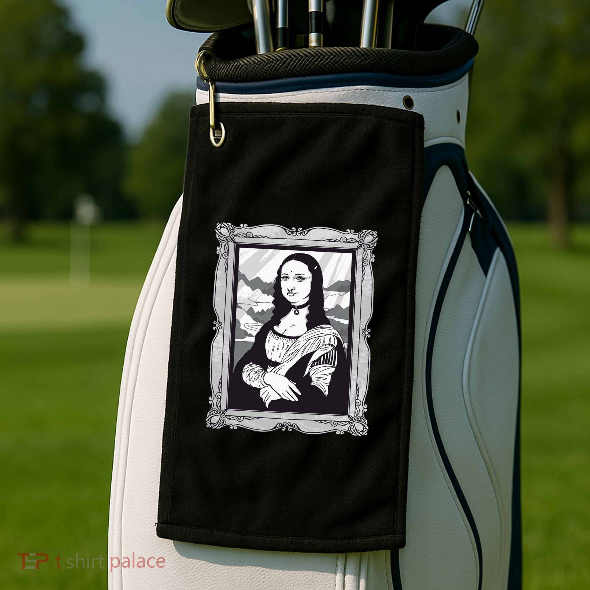 Gothic Mona Lisa Golf Towel