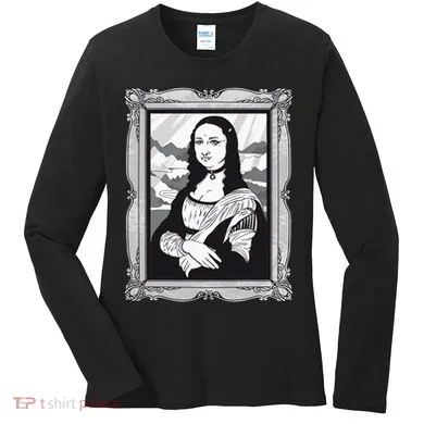 Gothic Mona Lisa Women's Long Sleeve Shirt