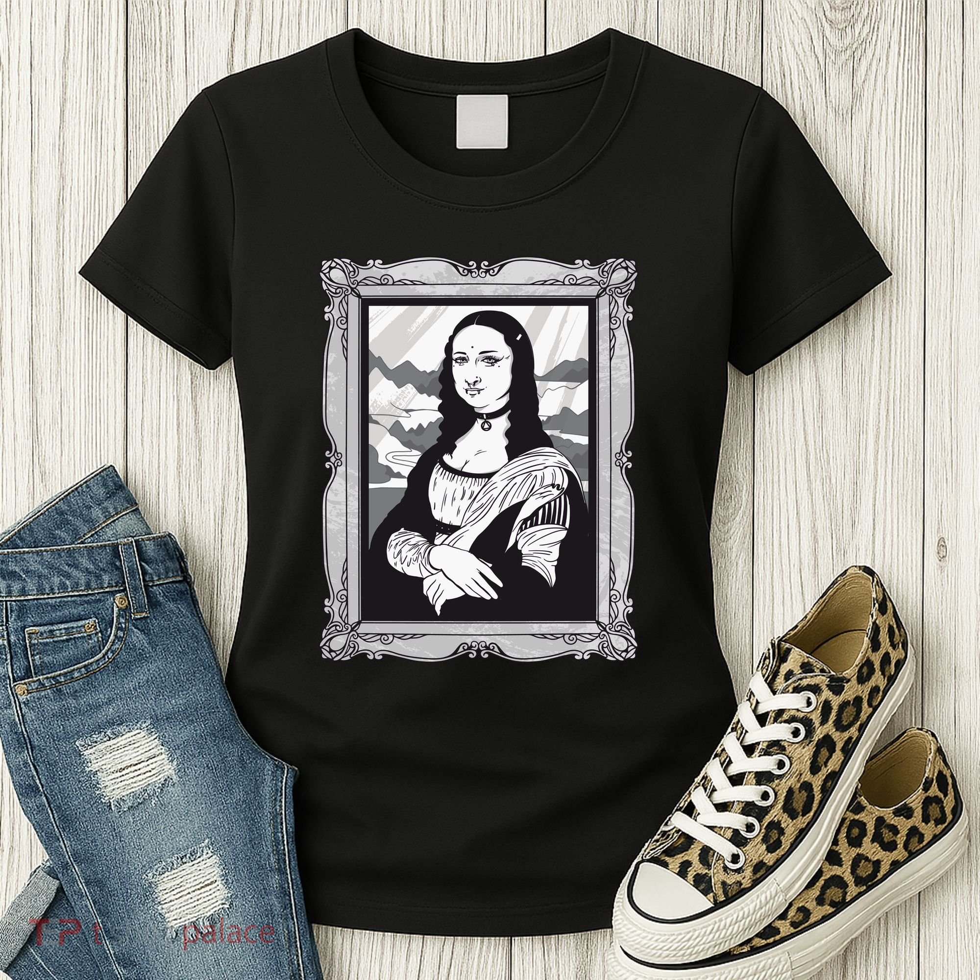 Gothic Mona Lisa Women's T-Shirt