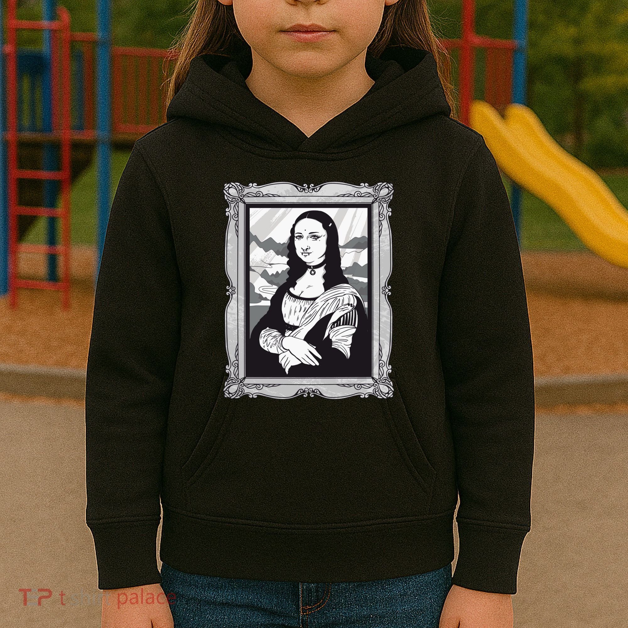 Gothic Mona Lisa Kids Hoodie