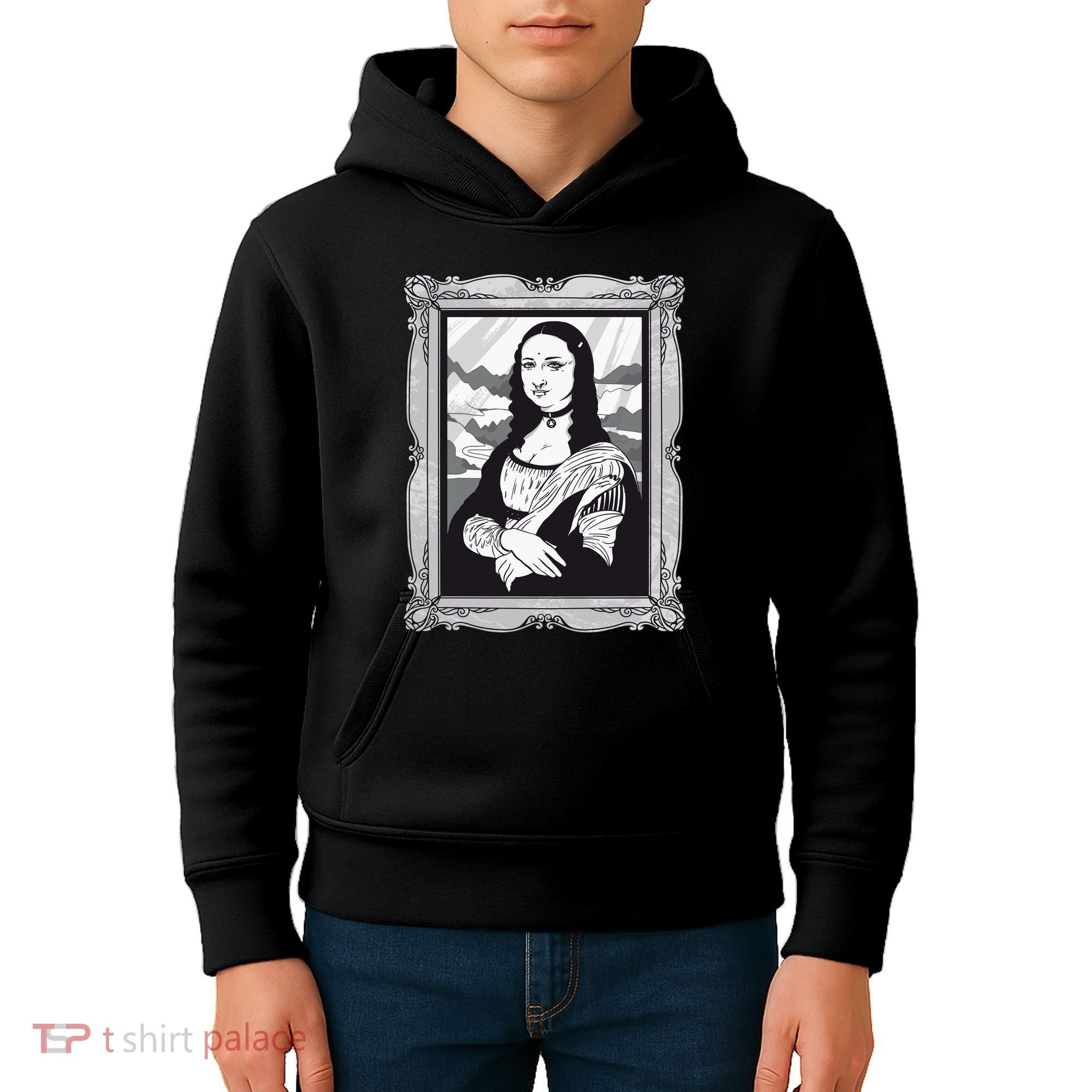 Gothic Mona Lisa Kids Hoodie