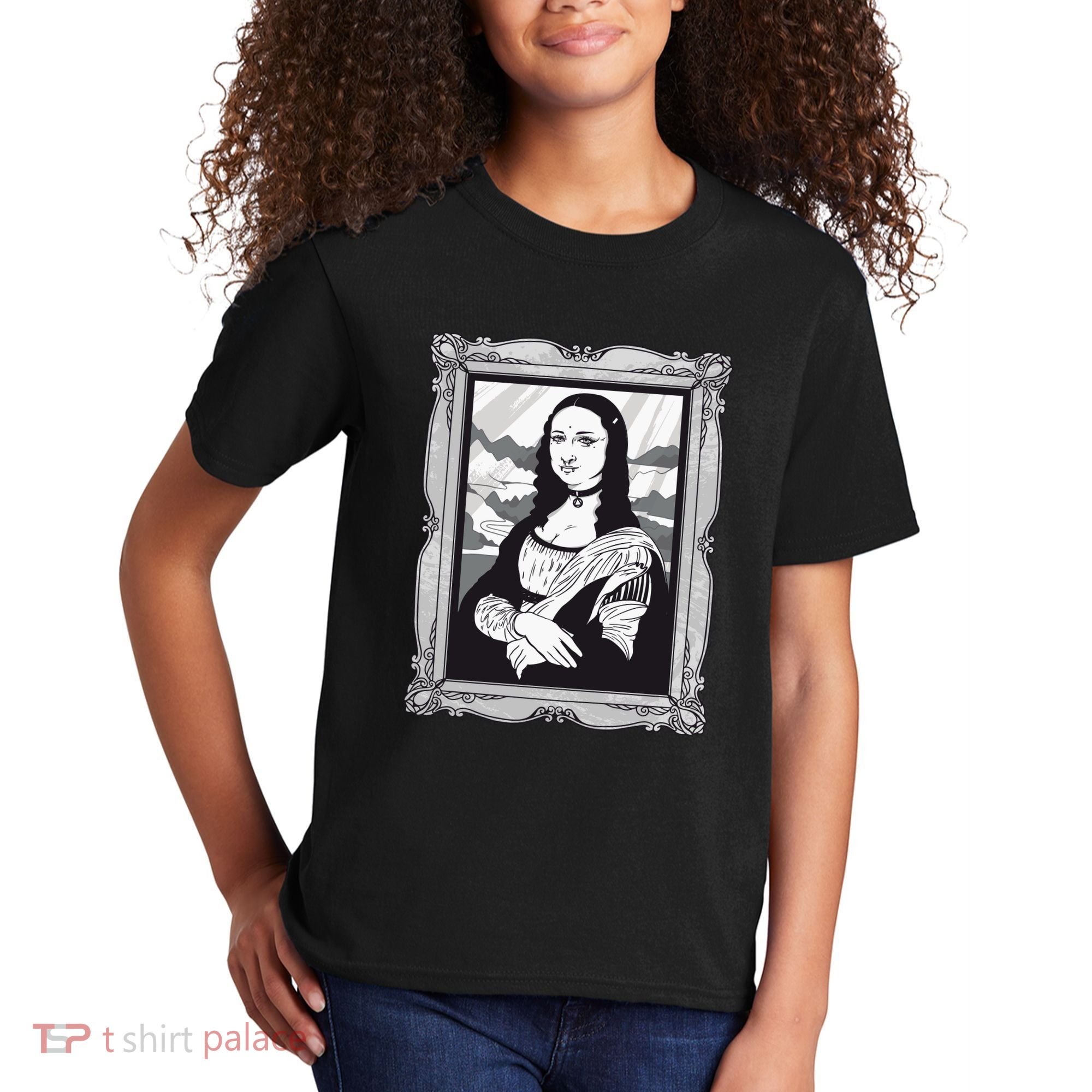 Gothic Mona Lisa Kids T-Shirt