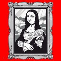 Gothic Mona Lisa Santa Hat thumb 1