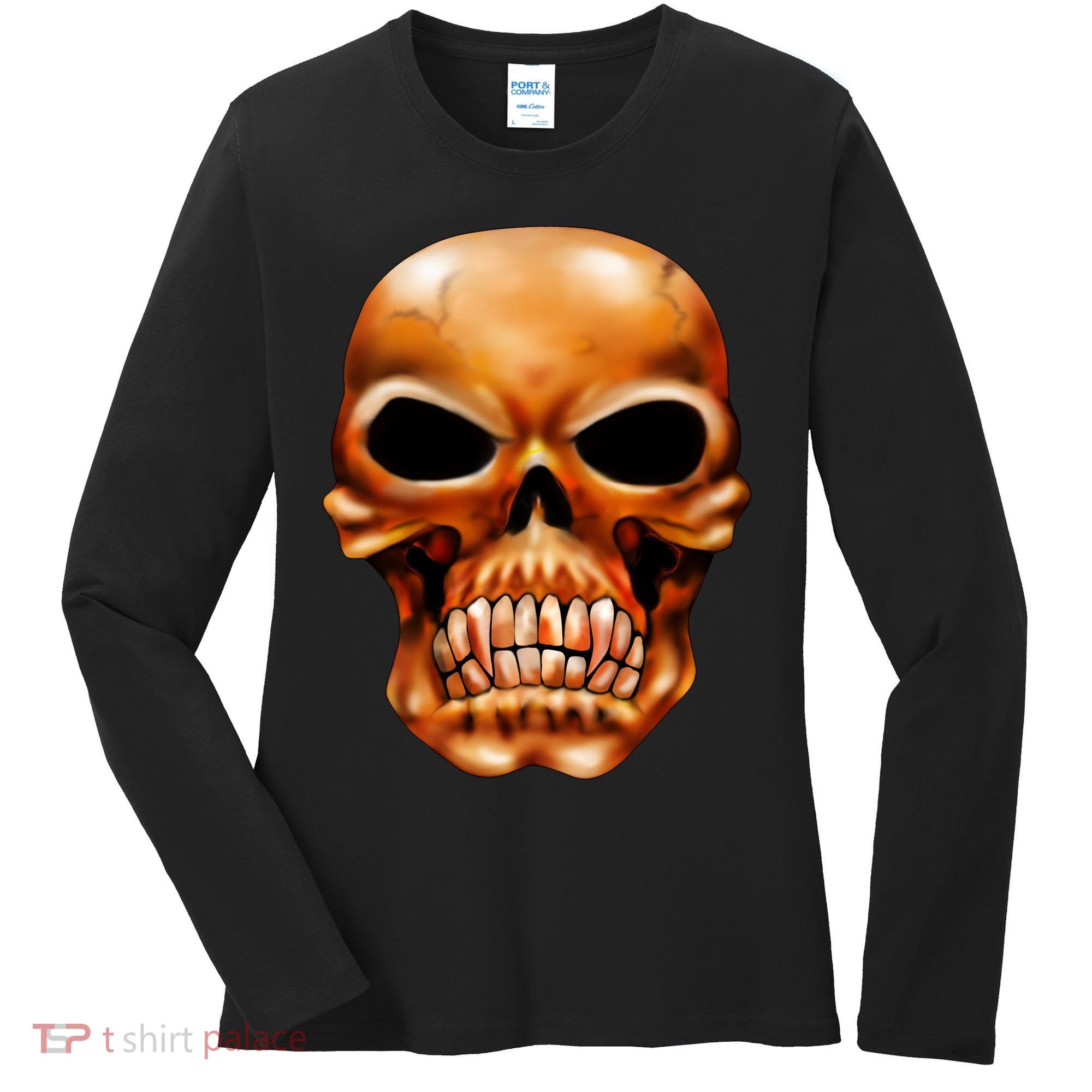Gothic Skull Women's Long Sleeve Shirt