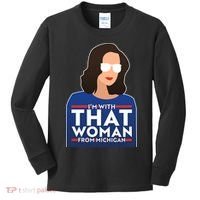 Gov Whitmer I'm With That Woman From Michigan Kids Long Sleeve Shirt thumb 0