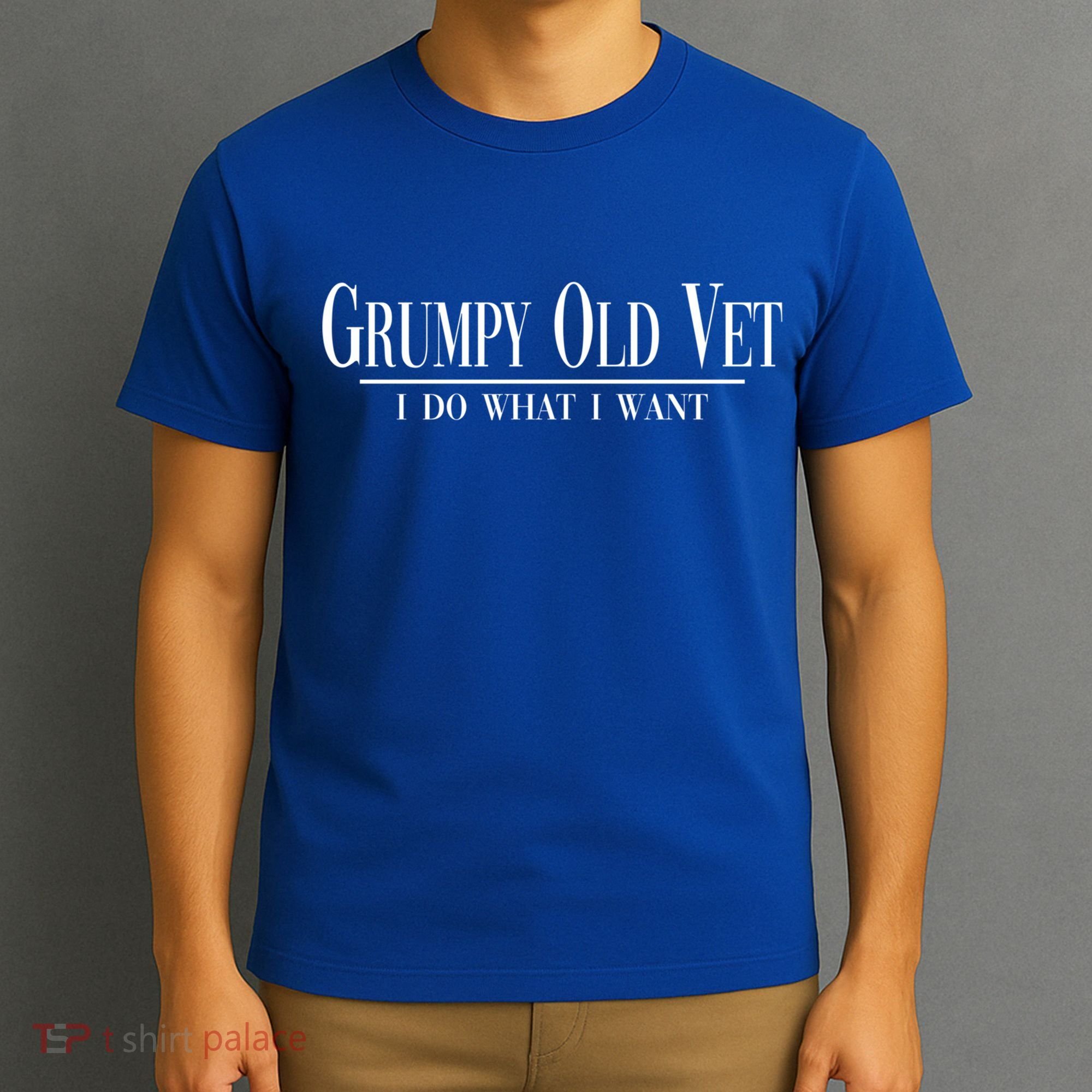 Grumpy Old Vet I Do What I Want Funny Military Veteran Style Gift T-Shirt