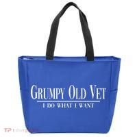 Grumpy Old Vet I Do What I Want Funny Military Veteran Style Gift Tote Bag thumb 0