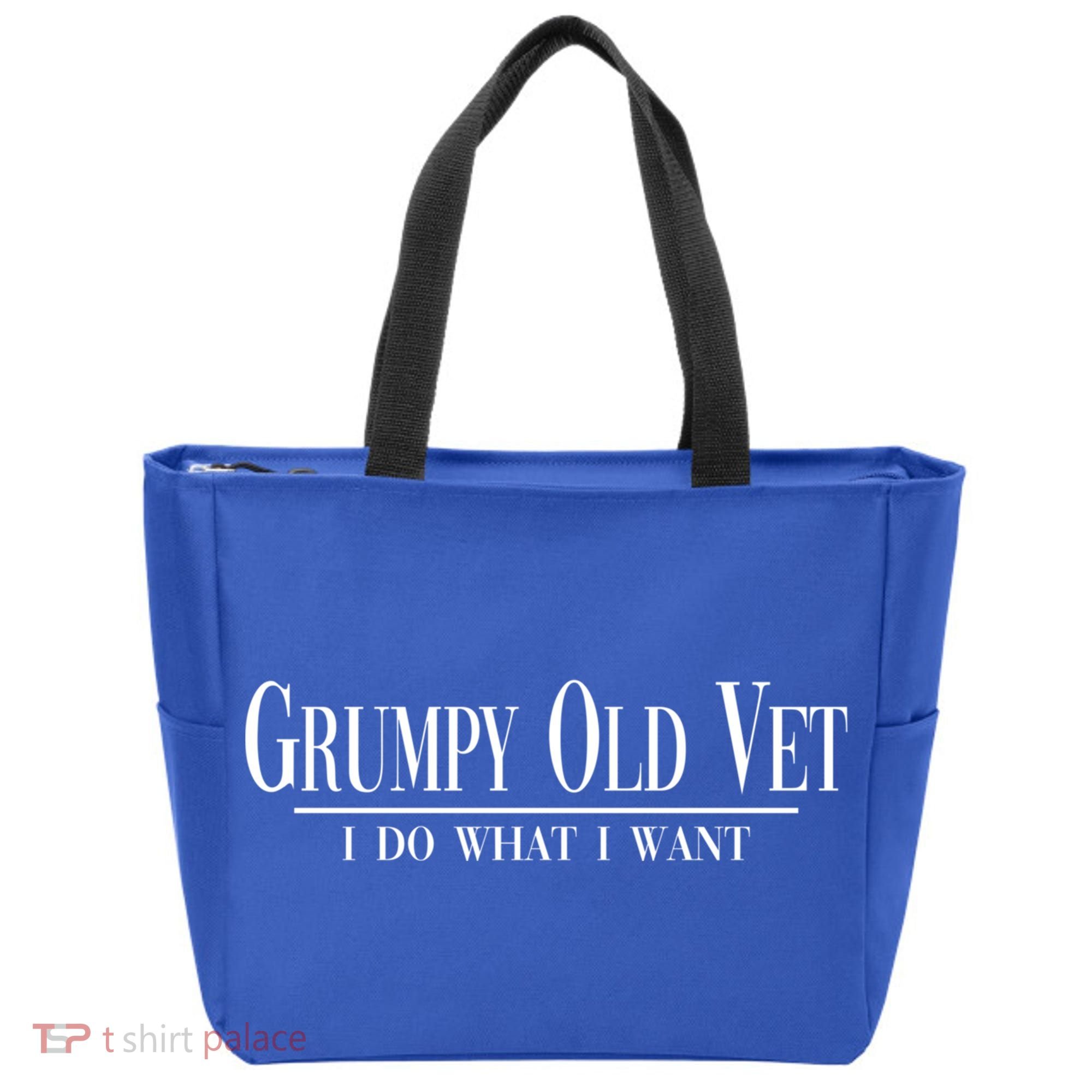 Grumpy Old Vet I Do What I Want Funny Military Veteran Style Gift Tote Bag