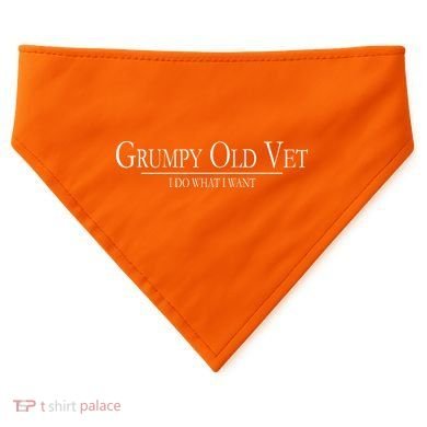 Grumpy Old Vet I Do What I Want USA-Made Doggie Bandana