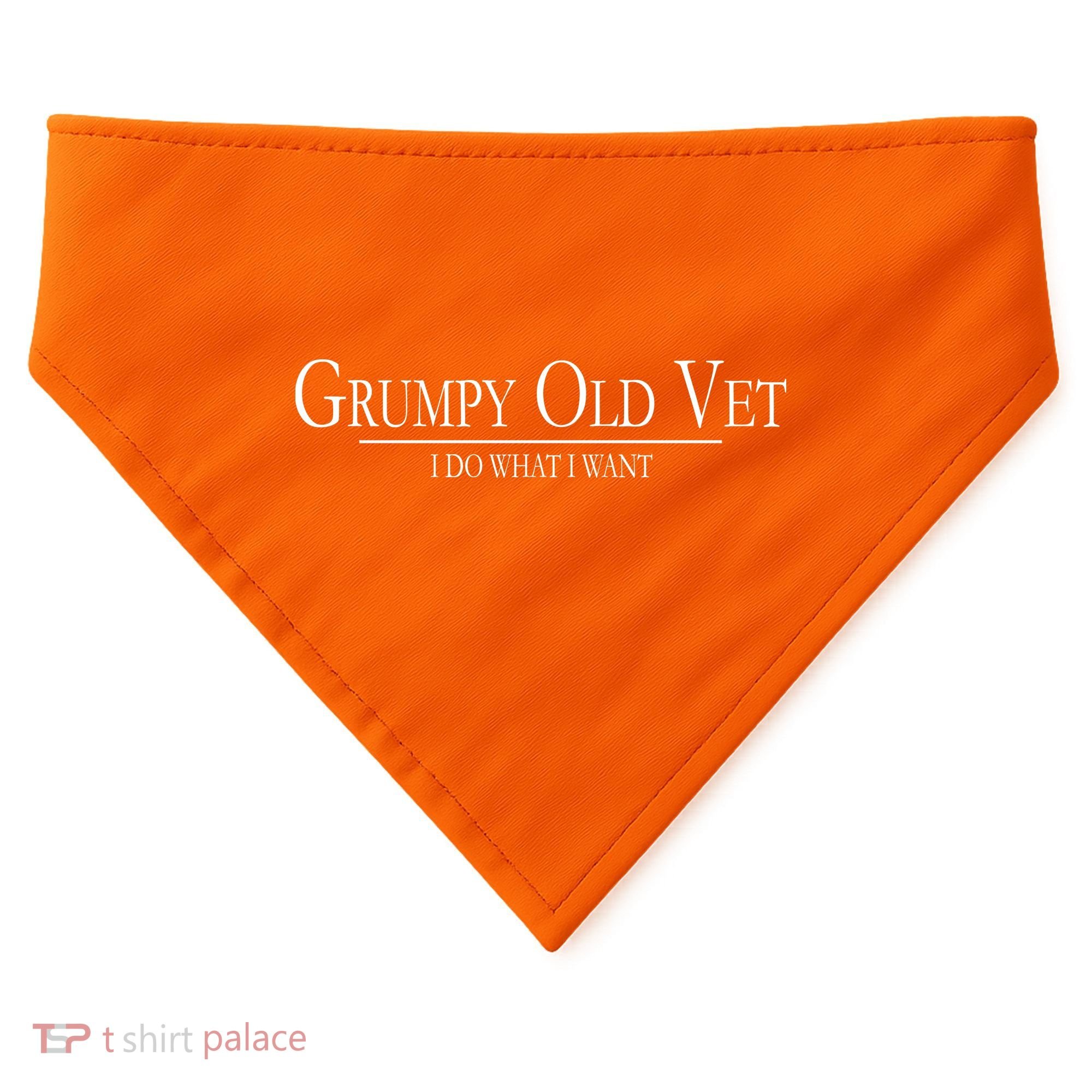 Grumpy Old Vet I Do What I Want USA-Made Doggie Bandana
