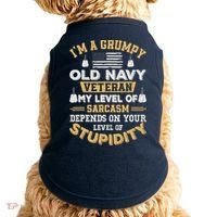 Grumpy Old Veteran Patriotic Funny Military Veteran Usa Doggie Tank thumb 0