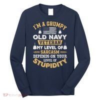 Grumpy Old Veteran Patriotic Funny Military Veteran Usa Long Sleeve Shirt thumb 0