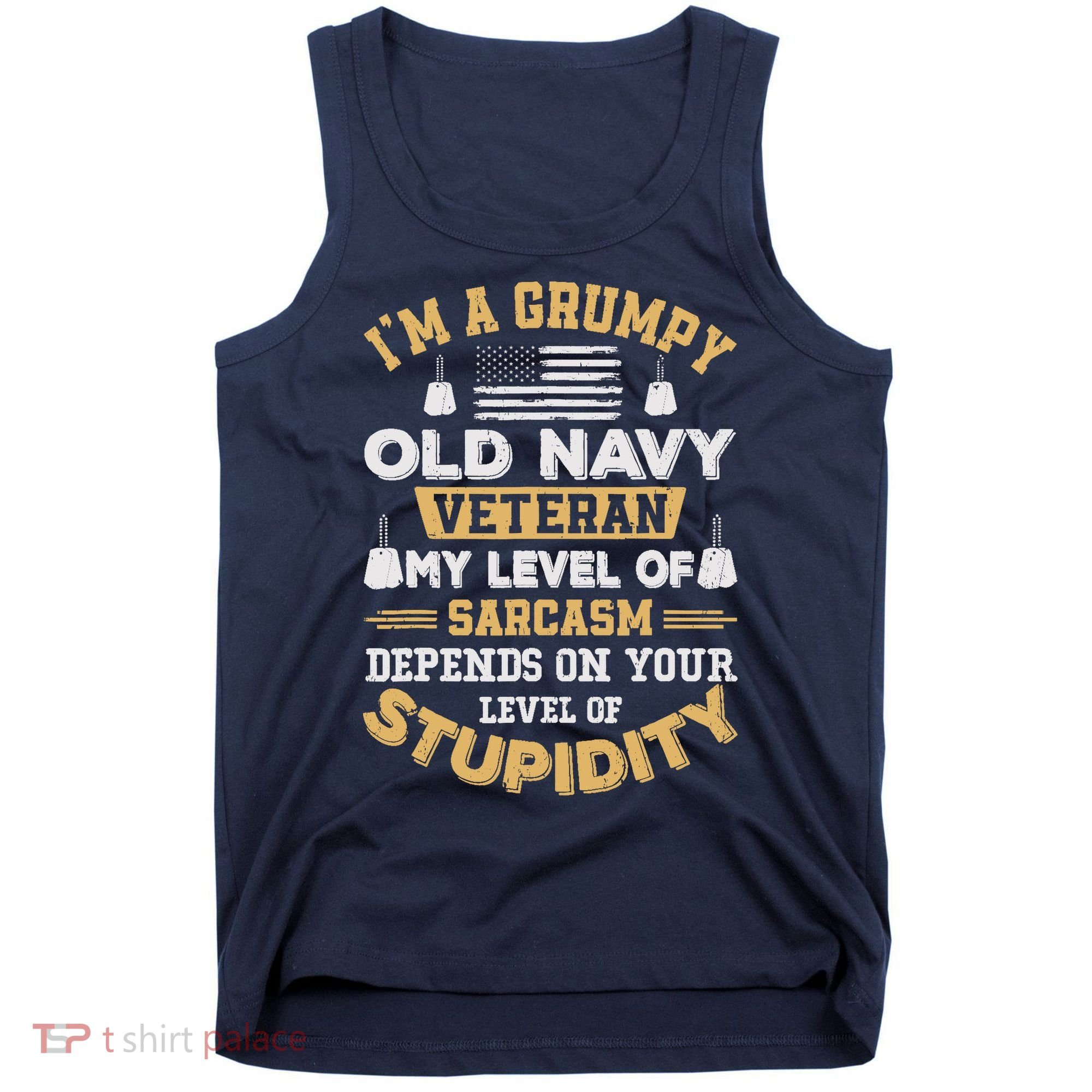 Grumpy Old Veteran Patriotic Funny Military Veteran Usa Tank Top