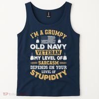 Grumpy Old Veteran Patriotic Funny Military Veteran Usa Tank Top thumb 2