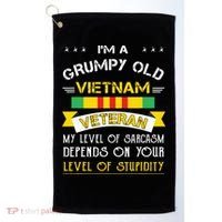 Grumpy Old Vietnam Veteran Golf Towel thumb 0