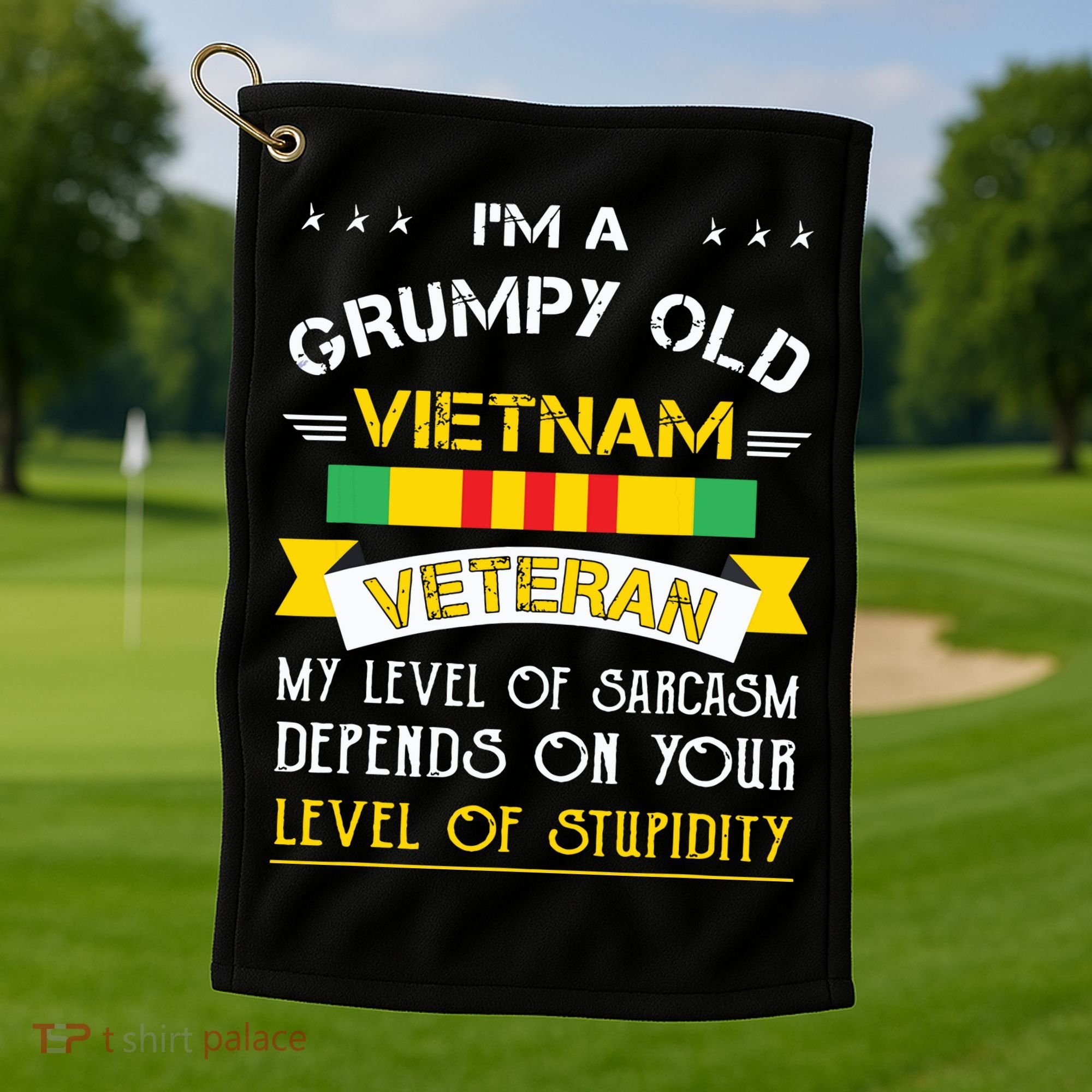 Grumpy Old Vietnam Veteran Golf Towel