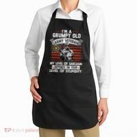 Grumpy Old Veteran Tee Pride Army Sarcasm Retired Apron thumb 2