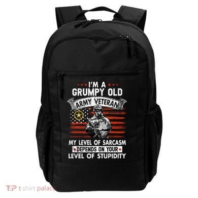 Grumpy Old Veteran Tee Pride Army Sarcasm Retired Backpack