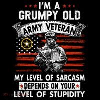 Grumpy Old Veteran Tee Pride Army Sarcasm Retired Bucket Hat thumb 4