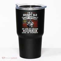 Grumpy Old Veteran Tee Pride Army Sarcasm Retired Tumbler thumb 0